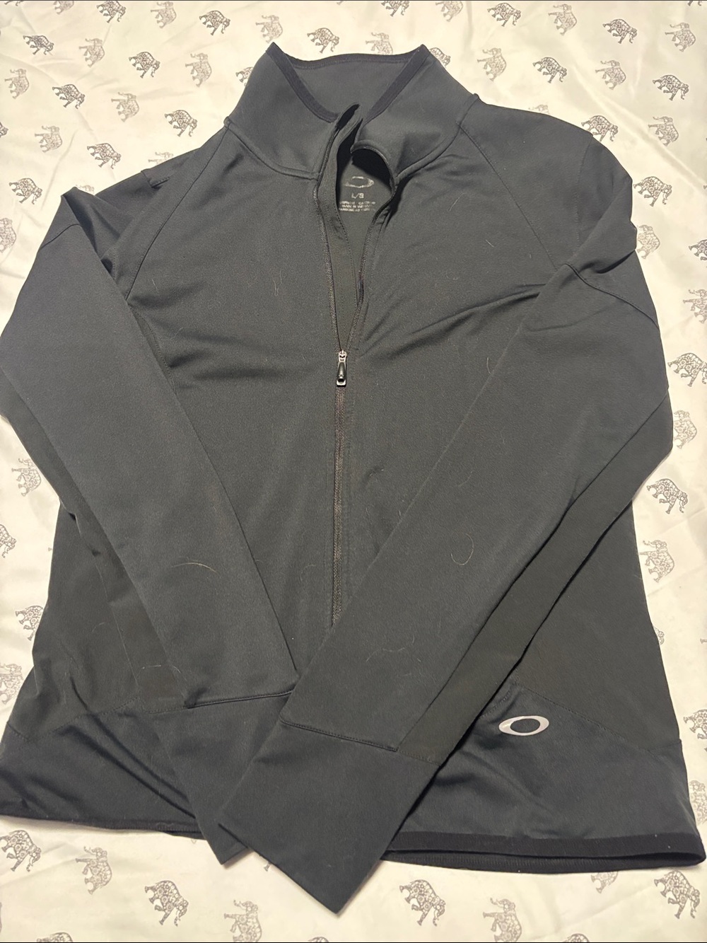 Oakley Men's Black Full-Zip Lightweight Pullover